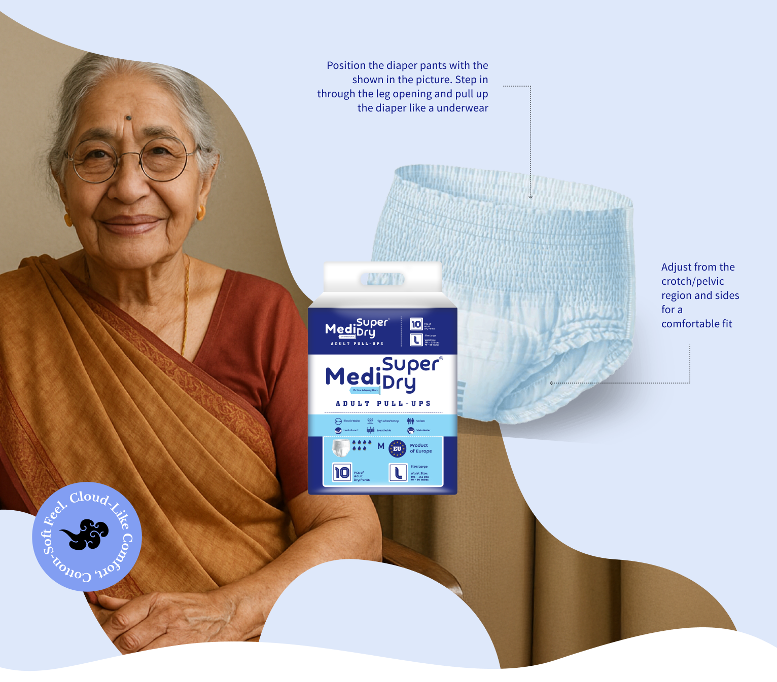 MediSuperDry Adult Diaper Pants  Banner Desktop